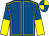 Royal blue, yellow seams, halved sleeves, royal blue and yellow quartered cap (G L S Partnership)
