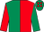 Red & emerald green halved, emerald green cap, red spots (Michael Cawe)