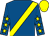 Royal blue, yellow sash, royal blue sleeves, yellow stars, yellow cap (Mr Stefan Friborg)