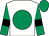 white, emerald green disc, emerald green sleeves, black armlets, emerald green cap (EPDS Racing Partnership 10)