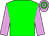 Green, plum sleeves, hooped cap (Mr E G Bevan)