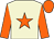 Beige, orange star, sleeves and cap (Mr A E Frost)