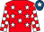 Red, white stars, white and red check sleeves, royal blue cap, white star (Sheikh I Ahmad)