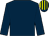 Dark blue, dark blue and yellow striped cap (Mrs P Robeson)