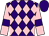Purple and pink diamonds, pink sleeves, purple armlets, purple cap (Dunton Racing Partnership)