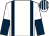White, dark blue braces, halved sleeves and striped cap (T & Z Racing Club)