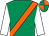 Emerald green, orange sash, white sleeves, emerald green and orange quartered cap (Mr R A Fahey)