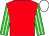 Red, green, white striped sleeves, white cap ()