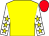 Yellow, white sleeves, yellow stars, red cap (Miss S R Robertson)