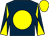 Dark blue, yellow disc, diabolo on sleeves, yellow cap (R Cooper Racing Ltd)