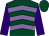 Dark green, mauve chevrons, purple sleeves, dark green cap (Mr D Moat)