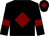 Black, maroon diamond, armlets and diamond on cap (Mr J A Wilcox)