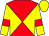 Red and yellow diabolo, yellow sleeves, red armlets, yellow cap (Mr Jamie Matheson)