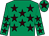 Emerald green, brown stars, emerald green cap, brown star (Fromthestables Com Racing McBride Mcka)