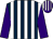 Dark blue and white stripes, purple sleeves, purple and white striped cap (Ms Elaine Chivers & Potensis B'stock L)