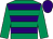 Emerald green, purple hoops, emerald green sleeves, purple cap (Mr J D Riches)