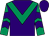 Purple, emerald green chevron, emerald green and purple chevrons on sleeves (Mr Marc Keller)