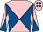 Pink and royal blue diabolo, pink cap, royal blue diamonds (Mr Graham Robinson)