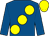 Royal blue, large yellow spots, yellow cap (B & B Hygiene Limited)