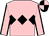 Pink, black triple diamond, black seams on sleeves, quartered cap (Ms Chynel Phelan & Shane Fox)