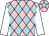 Pink and light blue diamonds, white sleeves, pink cap, light blue star (The Llc Partnership)