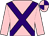 Pink, purple cross belts, quartered cap (Pryke M&c Dixon Golding Appleby)