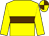 Yellow, dark brown hoop, quartered cap (Mr P Tory)