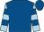 Royal blue, light blue and royal blue hooped sleeves (Mr T S Ingham)