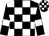 Black and white check, black sleeves, white armlets (Abbadis Racing Club)
