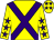 Yellow, purple cross belts, yellow sleeves, purple stars and stars on cap (Mr D J Bridger)