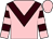 Pink, brown chevron, hooped sleeves (Mrs J N Humphreys)