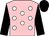 Pink, white spots, black sleeves and cap (John Ansell & Ian J Herbert)