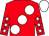 Red, large white spots, red sleeves, white stars and cap (Acc Syndicate)