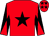 Red, black star, black and red diabolo on sleeves, red cap, black stars (Homecroft Wealth Racing)