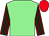 Light green, maroon and dark green striped sleeves, red cap (Mr W Cox)