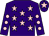 Purple, pink stars, purple sleeves, pink spots, purple cap, pink star (Mr Chris Hamilton)