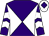 Purple and white diabolo, chevrons on sleeves, white cap, purple diamond (Future Electrical Services Ltd)
