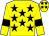 Yellow, black stars and armlets (Mrs Faye Heal)