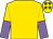 Gold, gold, mauve halved sleeves, yellow, mauve stars cap (Huang Kai Wen)