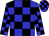 Blue, black checked, blue, black checked sleeves, blue, black checked cap (Mrs V Heathcote, S Krslovic, C Moore Et Al)