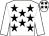 White, black stars, white sleeves (The Snowshill Flyers)