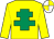 Yellow, emerald green cross of lorraine, yellow & white quartered cap (Exors Of The Late T Miley)