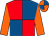 Red and royal blue (quartered), orange sleeves, orange and royal blue quartered cap (N & S Mather, C Ledigo, L Basran)