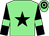 Light green, black star, black sleeves, light green armlets, light green and black hooped cap (Mr Kieran McKay)