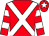Red, white cross belts, hooped sleeves and star on cap (Mr C G Roach)