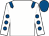 White, royal blue epaulets, white sleeves, royal blue spots, royal blue cap (Mr W T Reed)