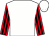 White, red and black striped sleeves (Edwards & Howell)