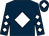 Dark blue, white diamond, diamonds on sleeves, dark blue cap, white diamond (Linda Folwell, Steve Hull & David Swal)