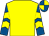 Yellow, royal blue and yellow chevrons on sleeves, quartered cap (Lydonford Ltd)