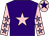 Purple, pink star, pink sleeves, mauve stars, pink cap, purple star (Mr P C Thompson)
